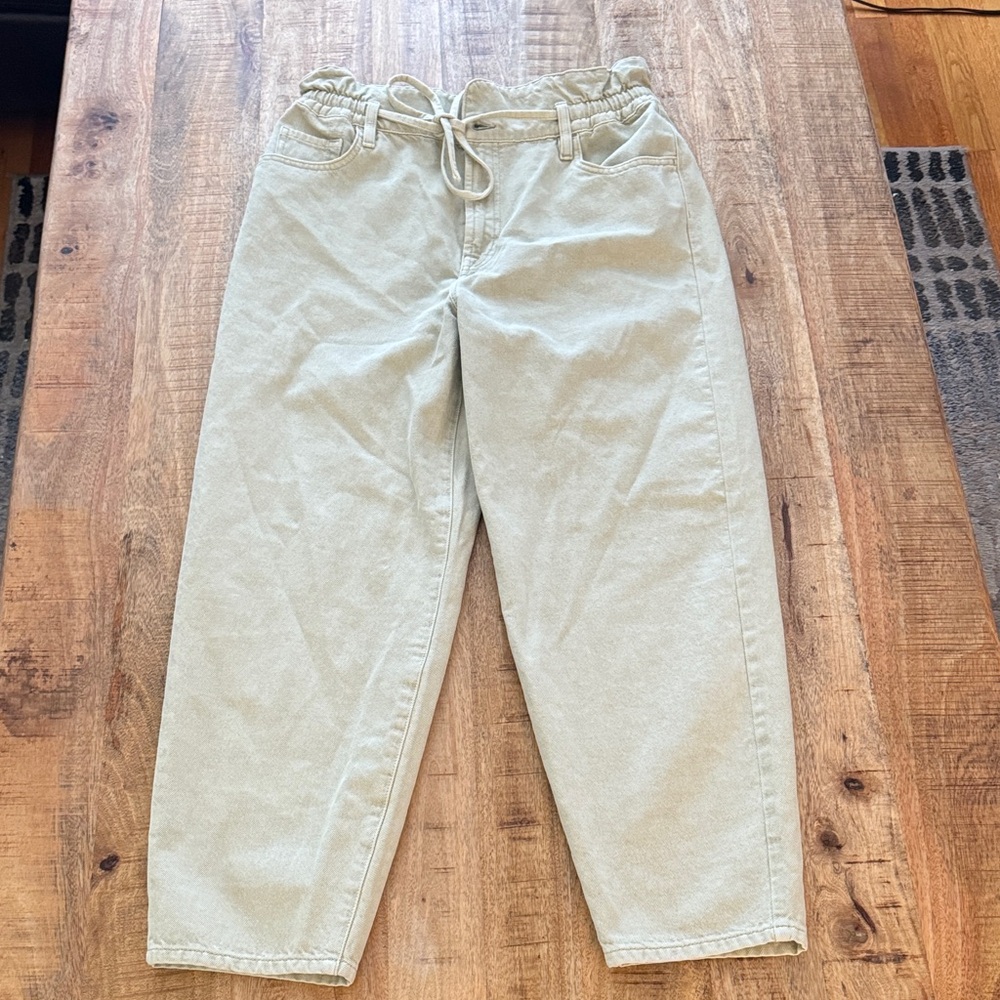 7 for all Mankind Paperbag Waist Balloon Jeans 28 Cotton denim NEW TAGS NWT